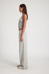 Heather Grey Rib High Neck Tank