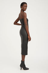 Black Leather Tube Dress