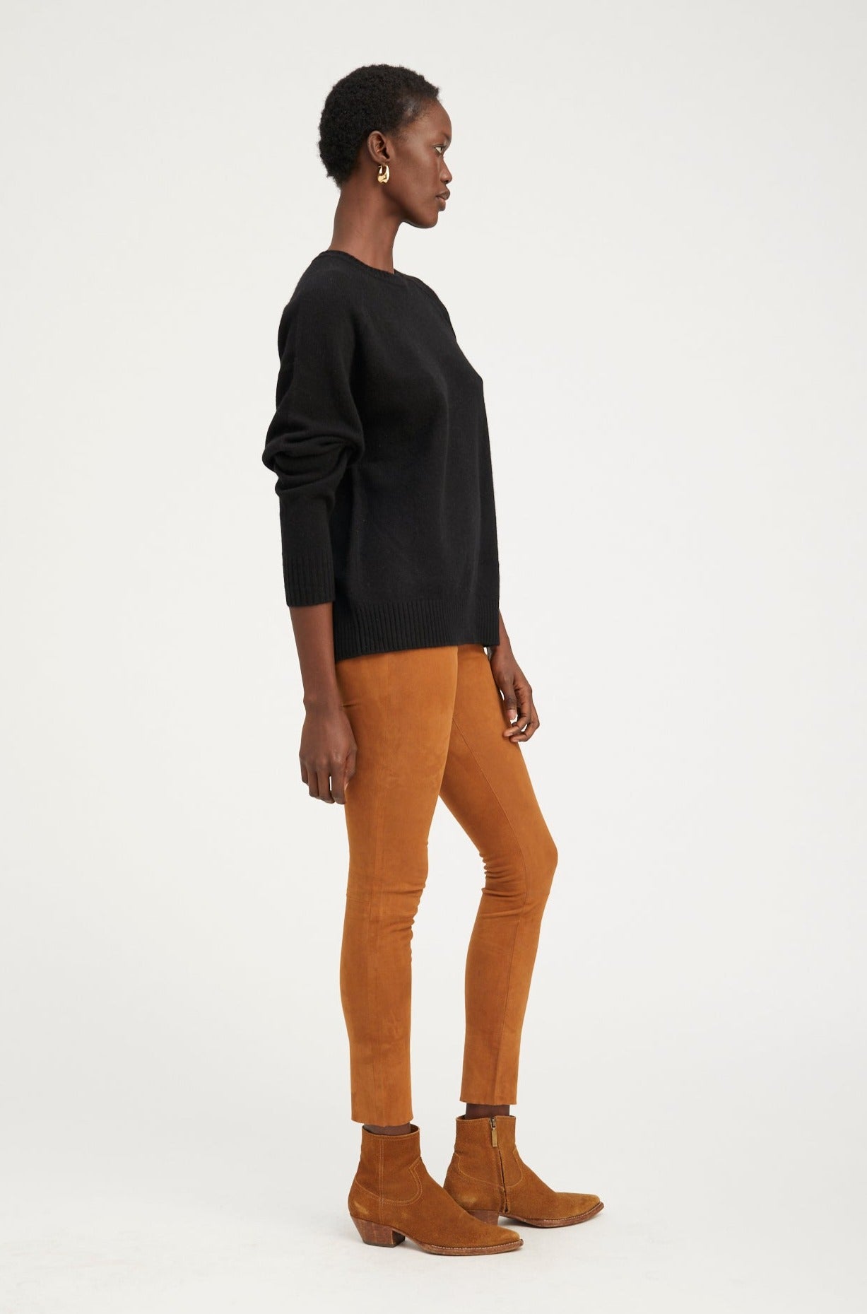 Black Cashmere Boyfriend Sweater