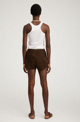 Americano Suede Slip Shorts