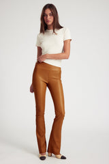 Chestnut Leather Micro Flare