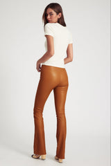 Chestnut Leather Micro Flare