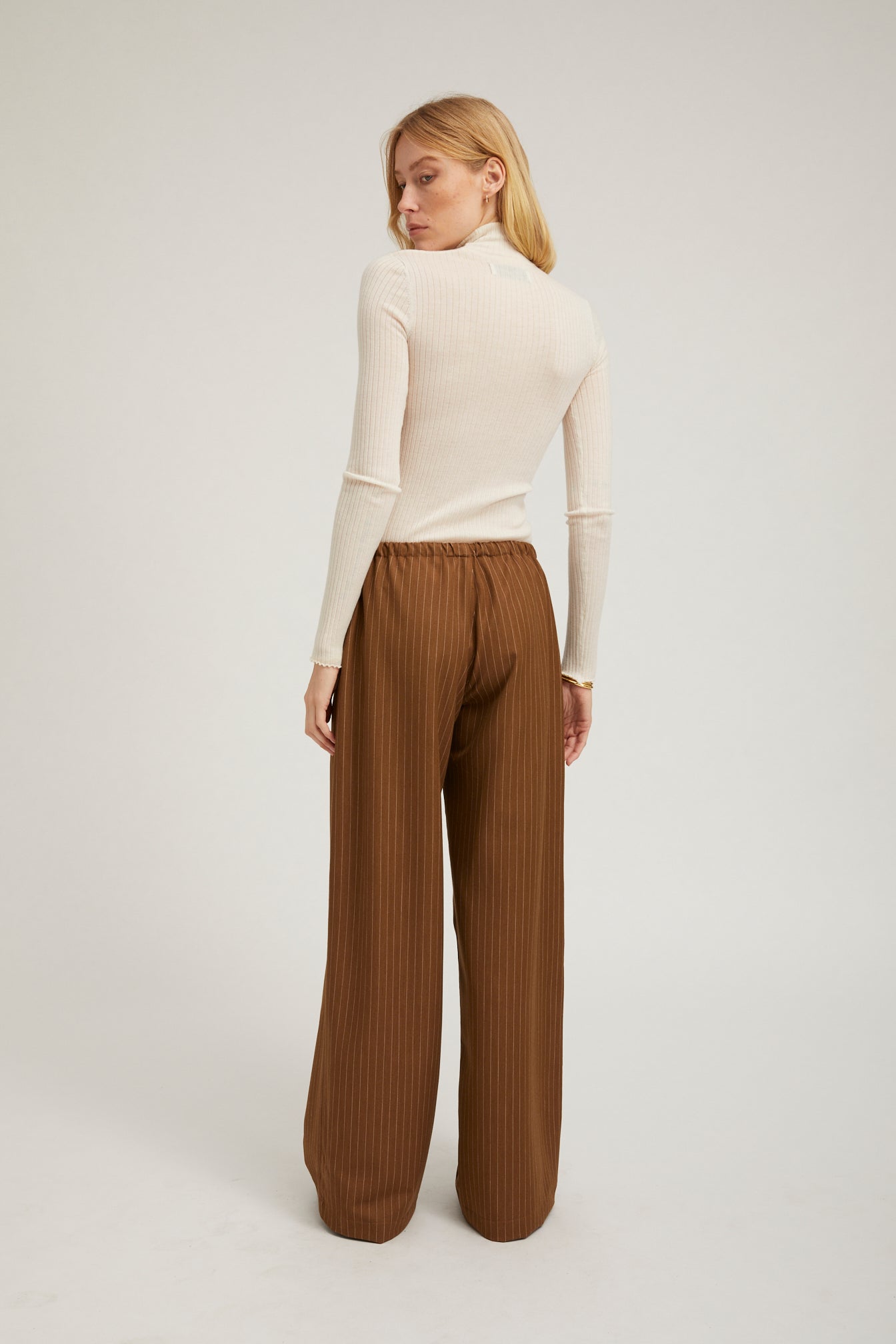 Chalk Cashmere Mock Neck