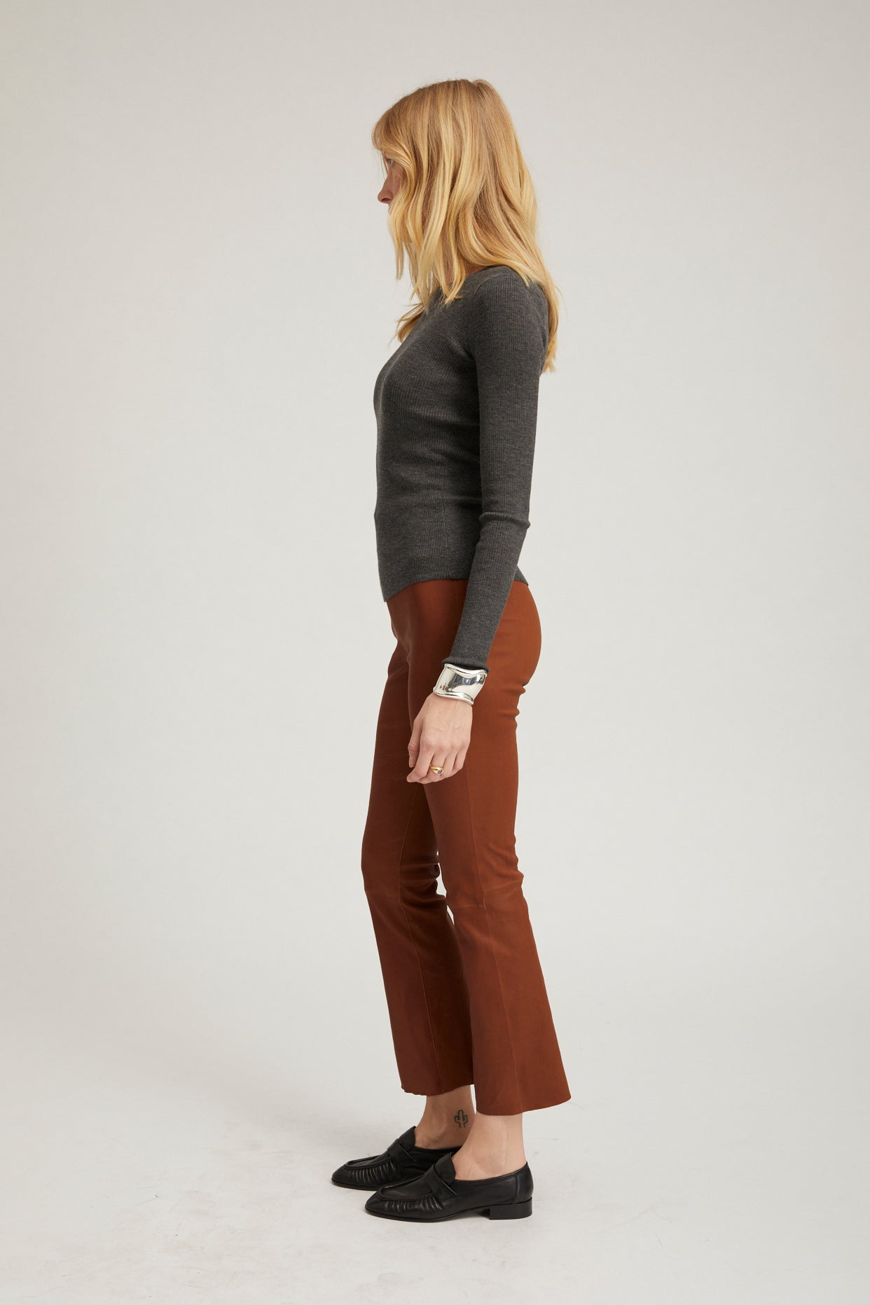 Acorn Leather Ankle Flare