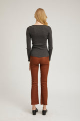 Acorn Leather Ankle Flare