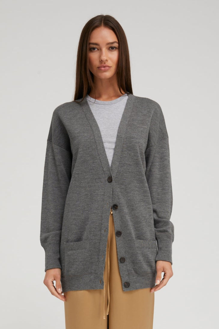 Thunder Cashmere Boyfriend Cardigan