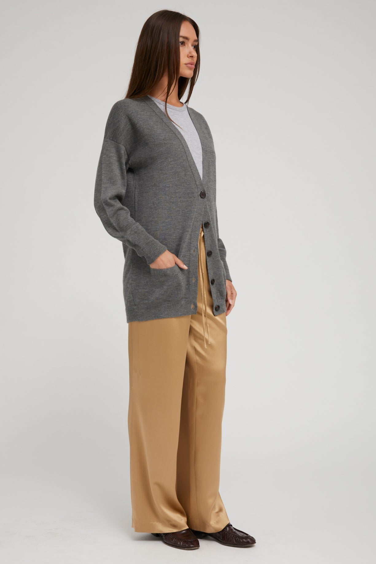 Thunder Cashmere Boyfriend Cardigan