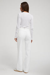 White Cotton Long Sleeve Baby Tee