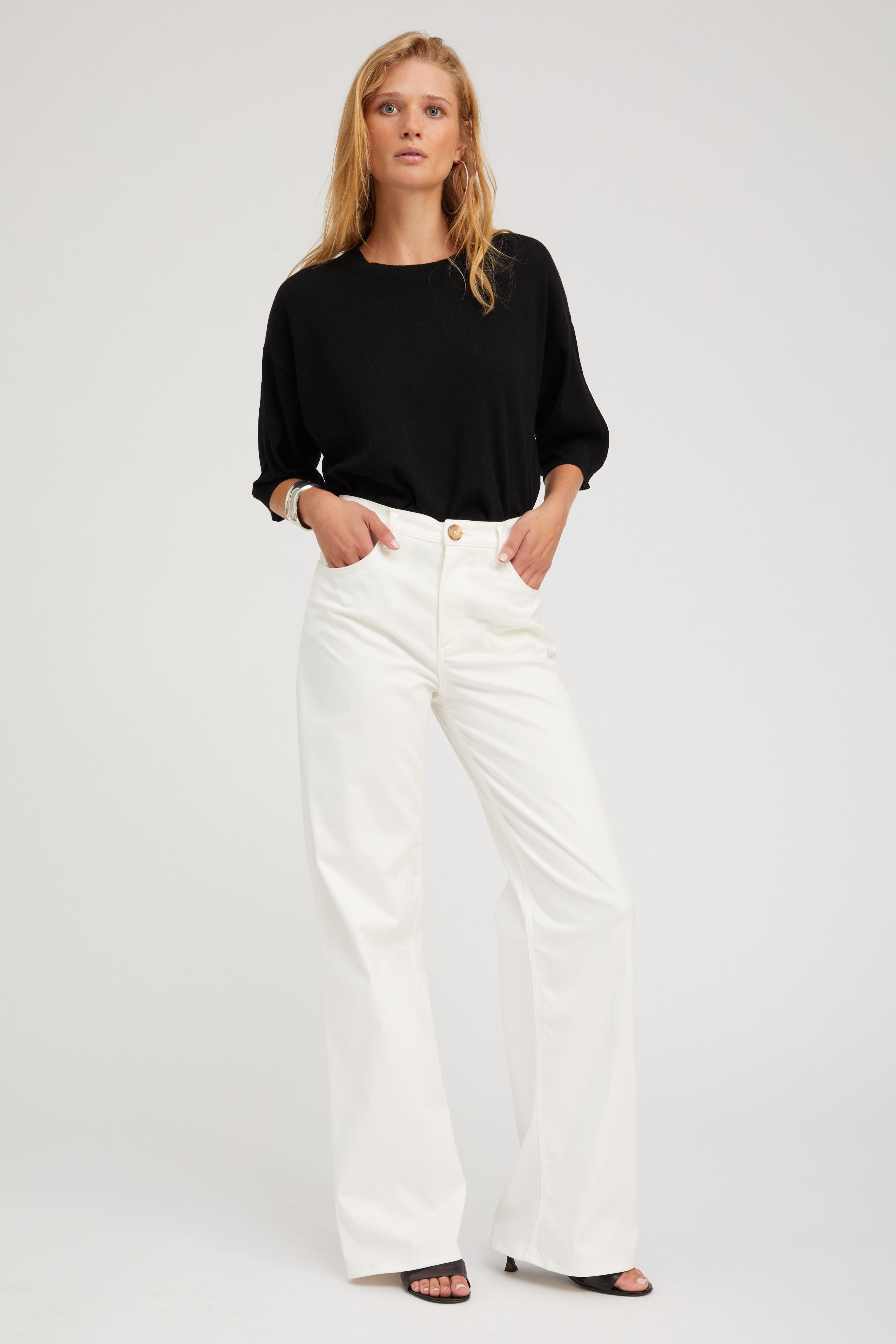 Black Cashmere Boxy Tee