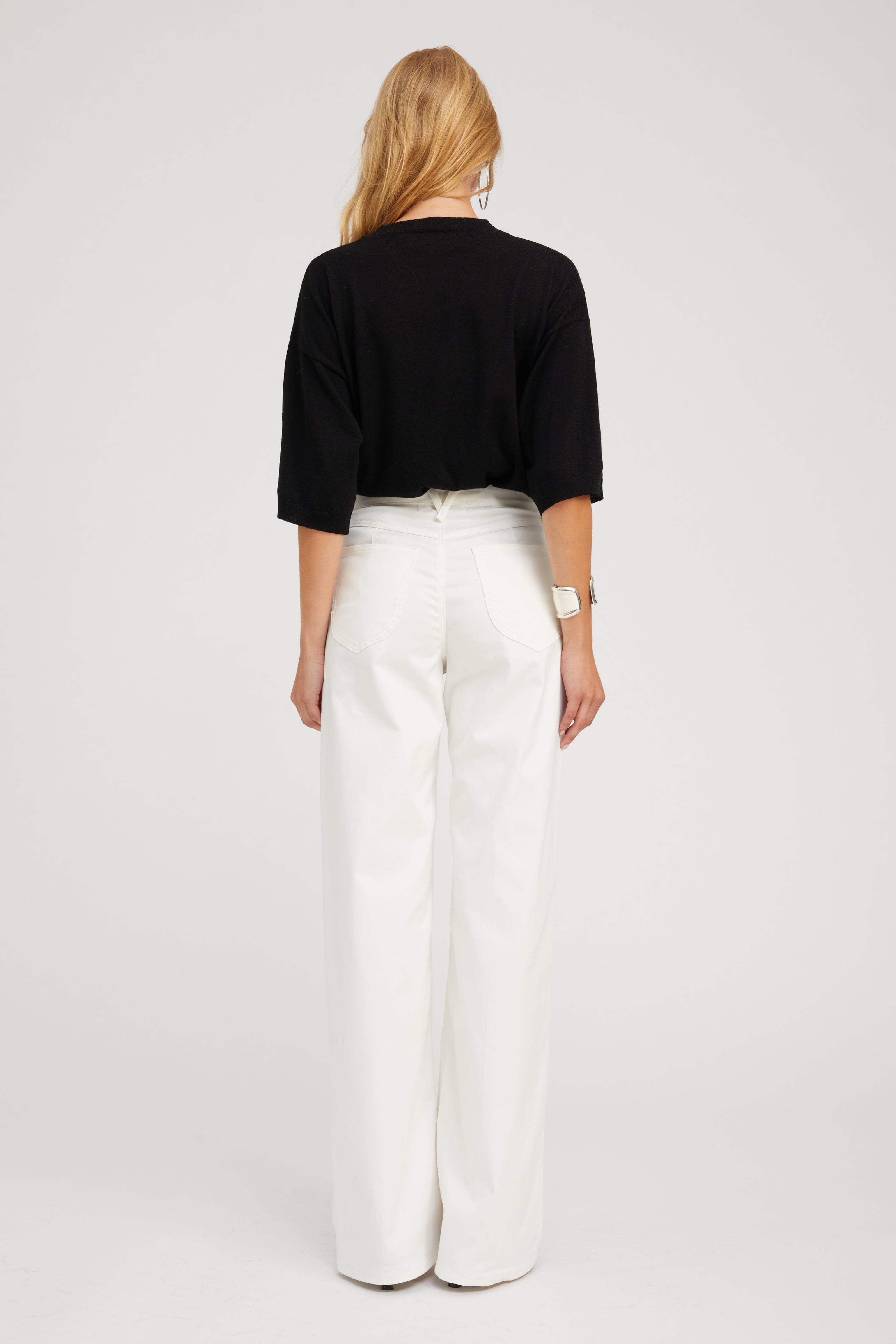 Black Cashmere Boxy Tee