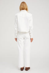 Sophia Denim Cropped Western Button Down