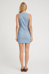 Vintage Denim Suede Audrey Mini Dress