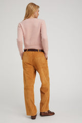 Nutmeg Suede Relaxed Trousers