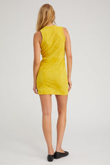 Limoncello Suede Audrey Mini Dress
