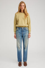 Pistachio Melange Shrunken Raglan Sweatshirt