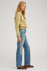 Pistachio Melange Shrunken Raglan Sweatshirt