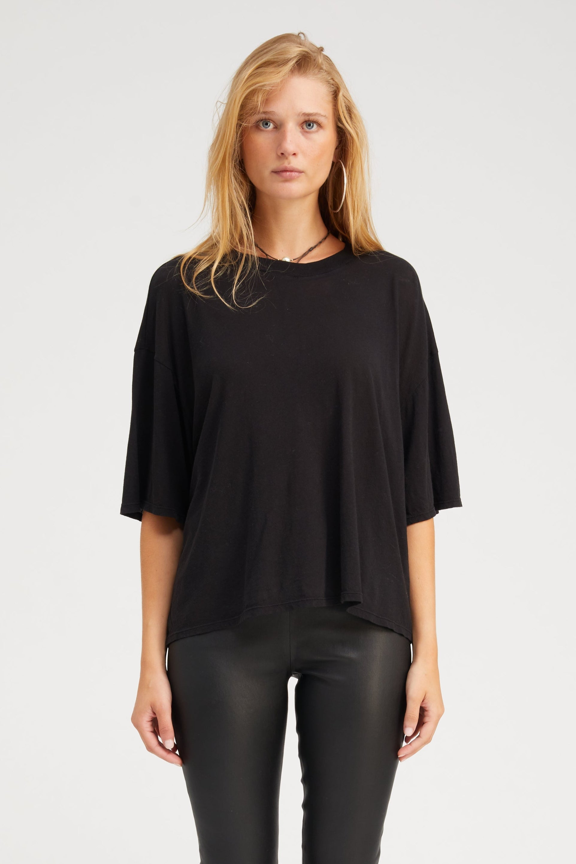 Black Boxy Tee