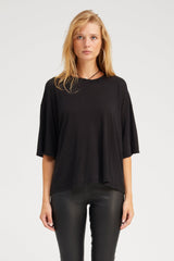Black Boxy Tee