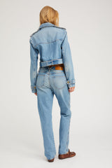 Paradis Cropped Denim Trench