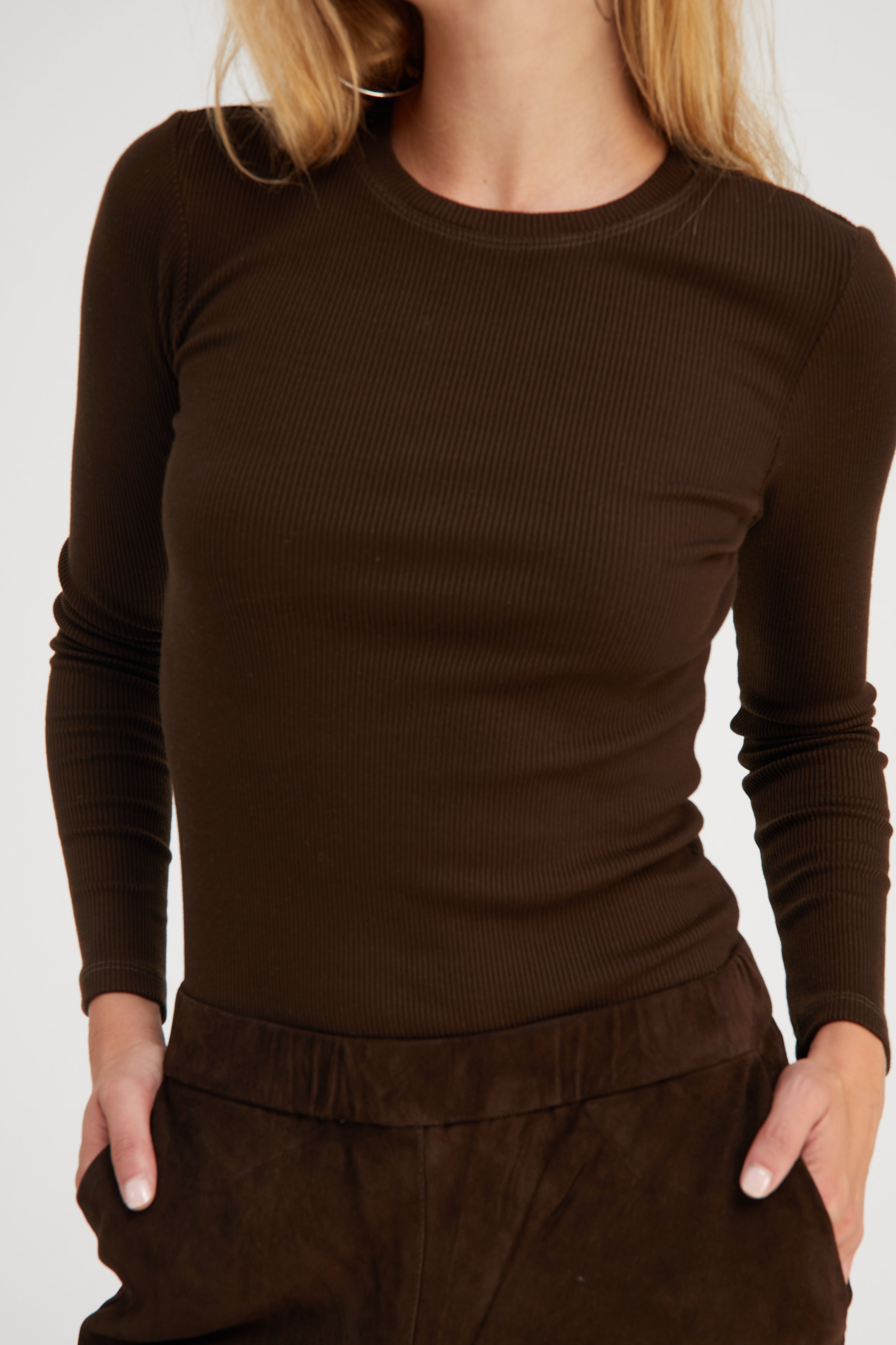 Americano Rib Long Sleeve Baby Tee