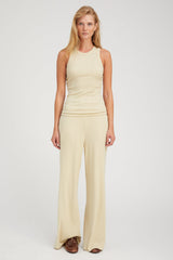 Pistachio Rib Wide Leg Pants