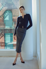 Midnight Leather Tube Skirt