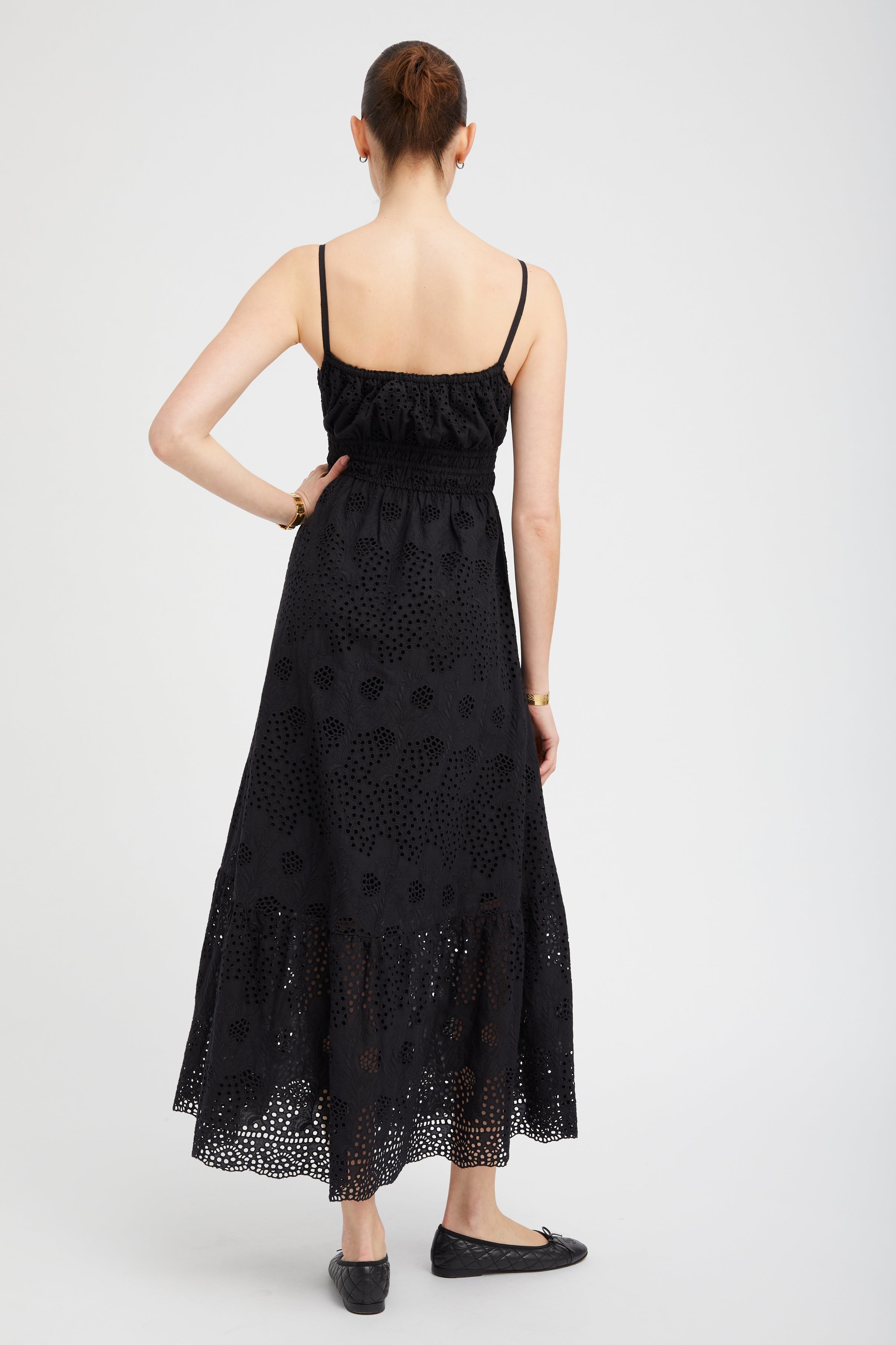 Black Eyelet Ali Maxi Dress