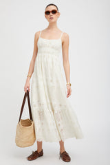 White Eyelet Ali Maxi Dress