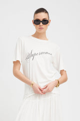 White Classic Superwoman Tee
