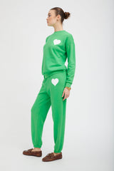 Bright Green Heart Sweatshirt