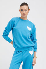 Turquoise Heart Sweatshirt