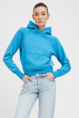 Turquoise Shrunken Hoodie