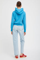 Turquoise Shrunken Hoodie