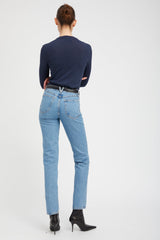 Navy Cotton Long Sleeve Baby Tee