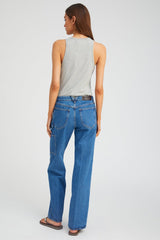 Heather Grey Racer Tank