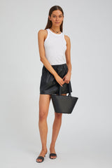 Noir Midi Panier Bag