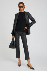 Black Leather Blazer