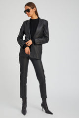 Black Leather Blazer