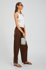 White Cotton Racer Tank