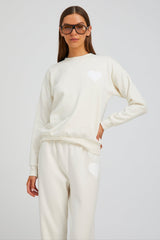 Creme Heart Sweatshirt