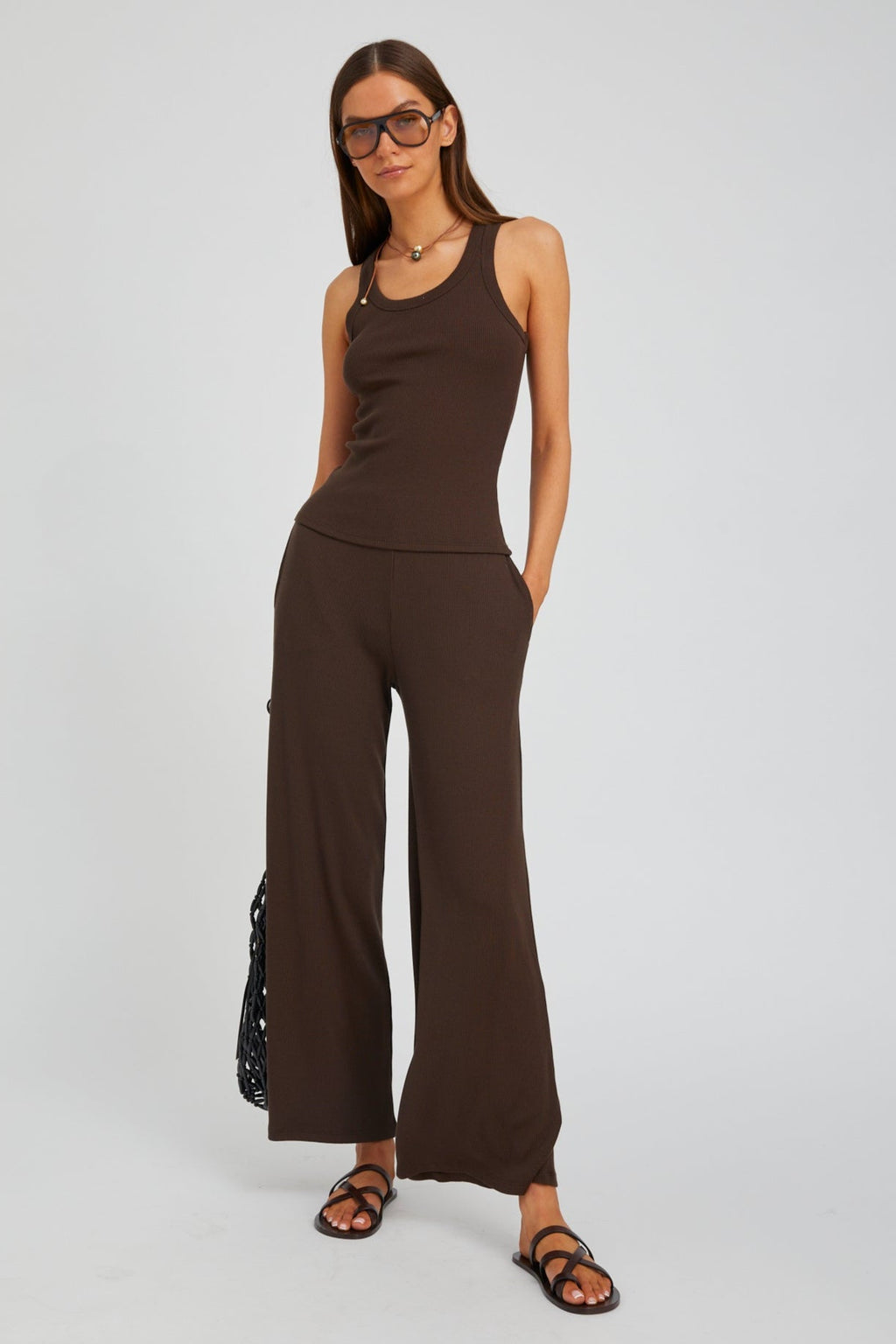 Americano Rib Fitted Scooped Tank