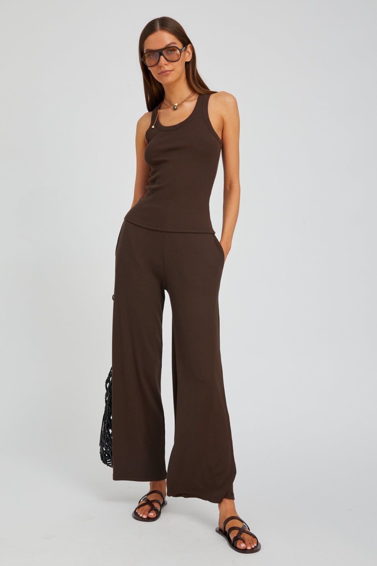 Americano Rib Fitted Scooped Tank