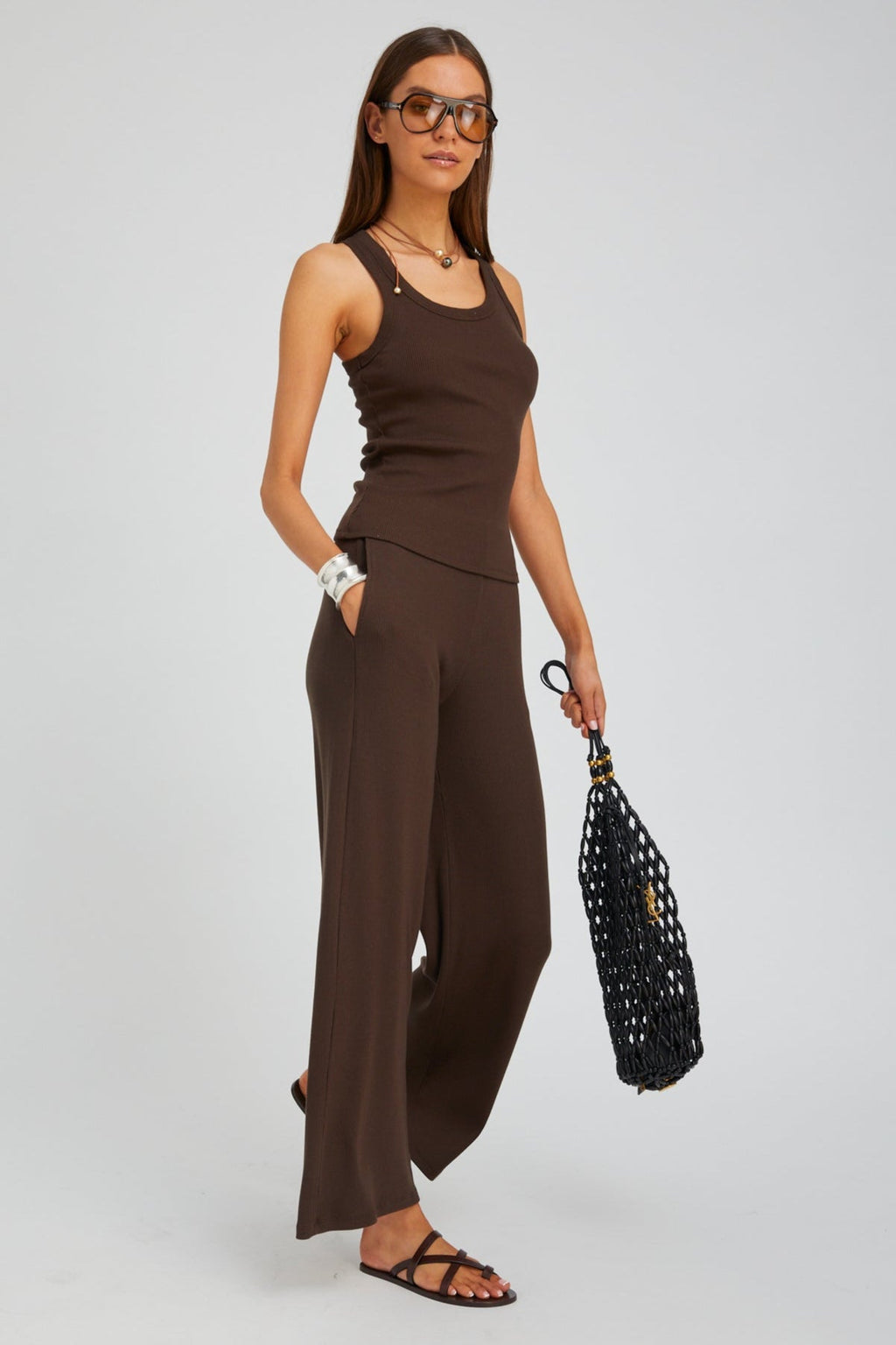 Americano Rib Fitted Scooped Tank