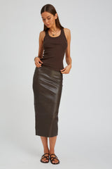 Americano Leather Tube Skirt