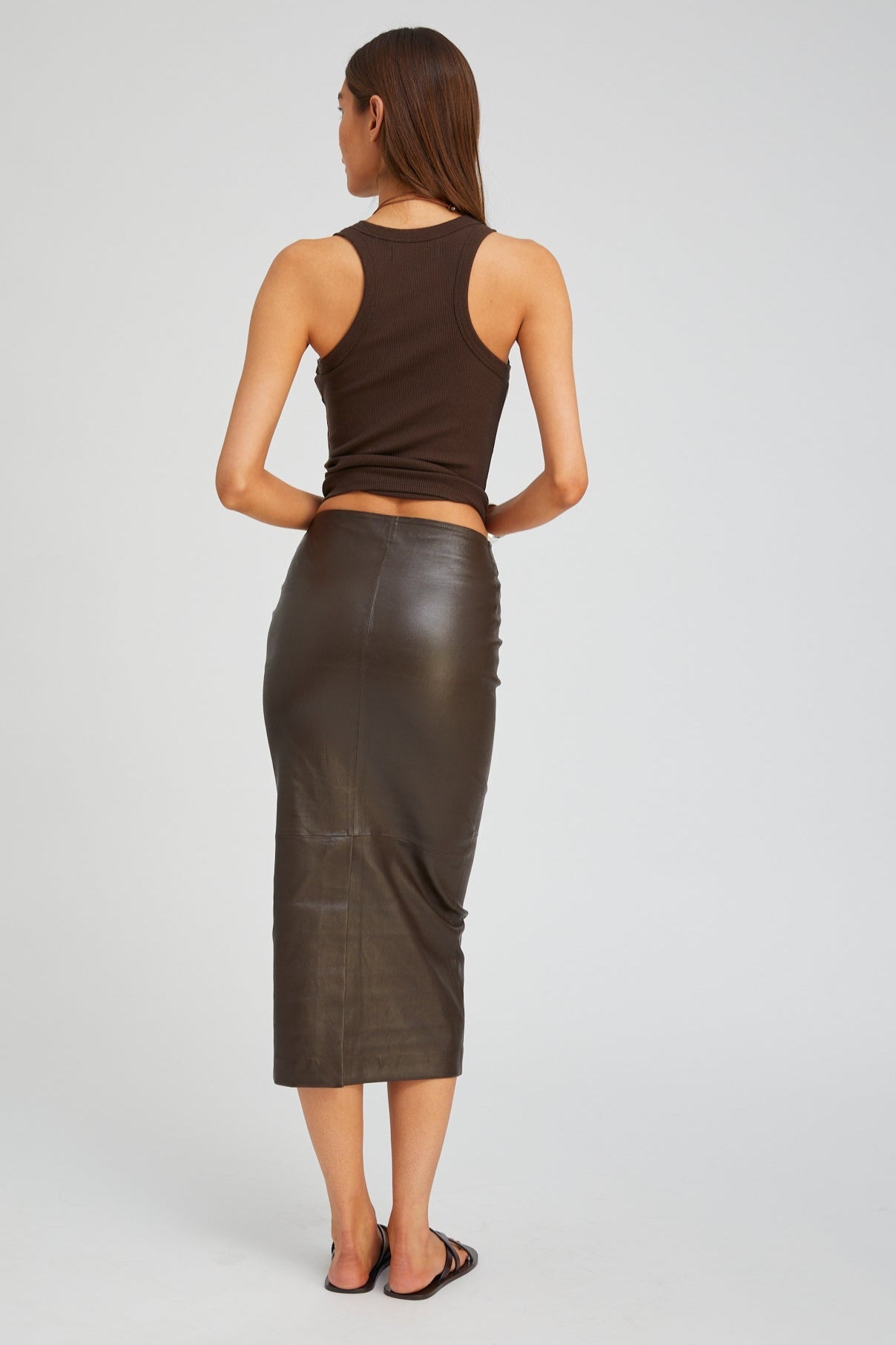 Americano Leather Tube Skirt