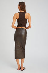 Americano Leather Tube Skirt