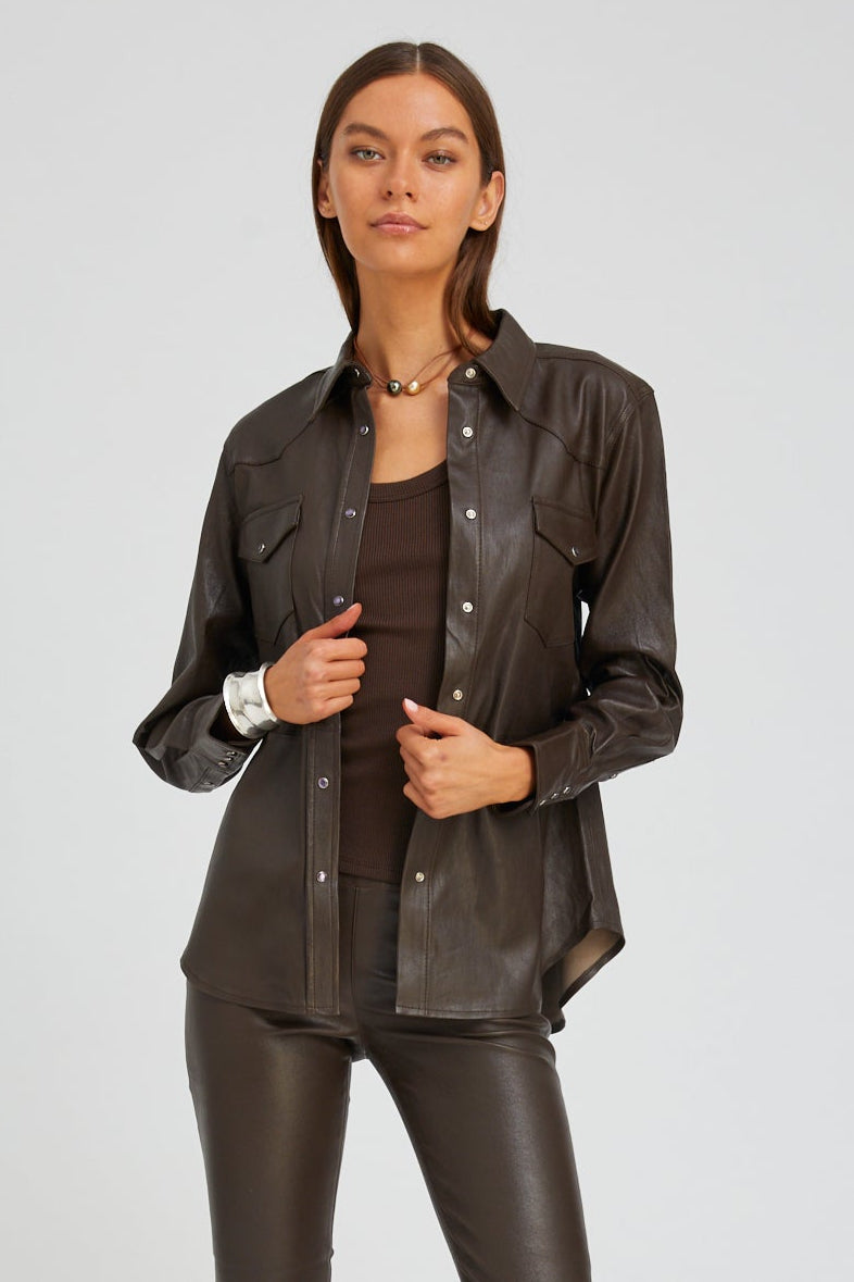 Americano Leather Western Button Down