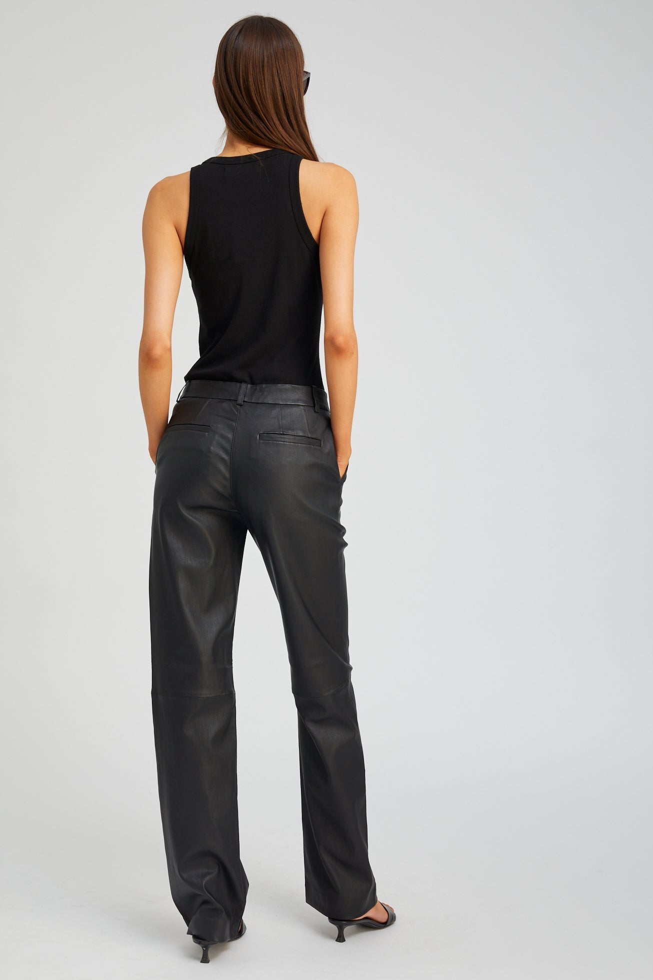 Black Cotton Racer Tank