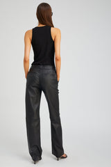 Black Cotton Racer Tank