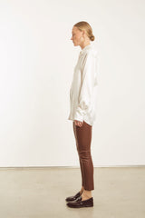 Whiskey Leather Ankle Leggings